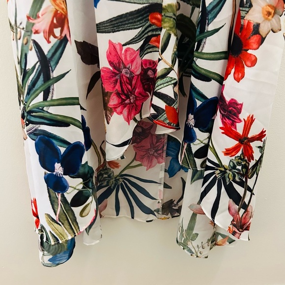 Parker White Sardinia High Low Midi Dress medium floral - Picture 6 of 12